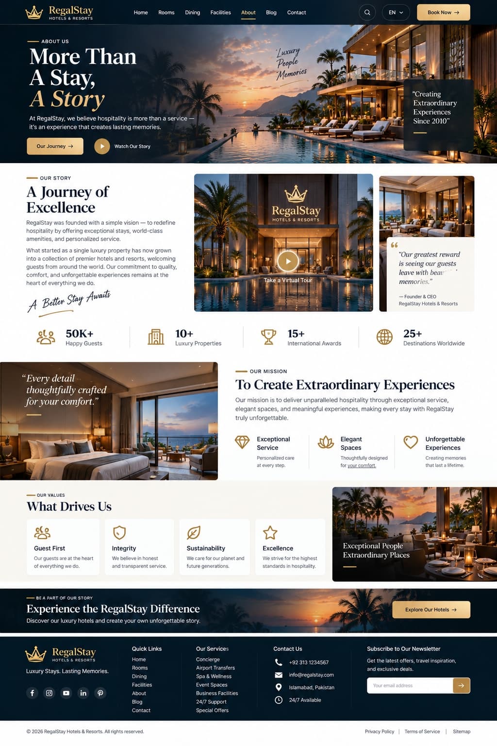 RegalStay Luxury Hotel Website gallery image 3
