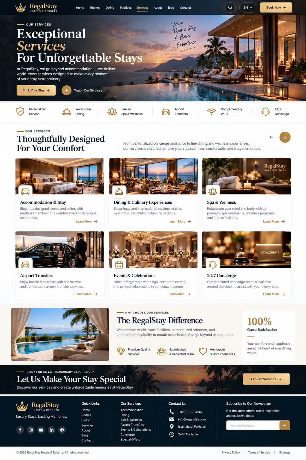 RegalStay Luxury Hotel Website gallery image 4
