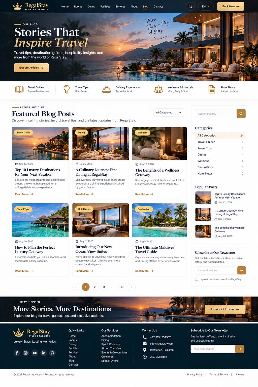 RegalStay Luxury Hotel Website gallery image 5