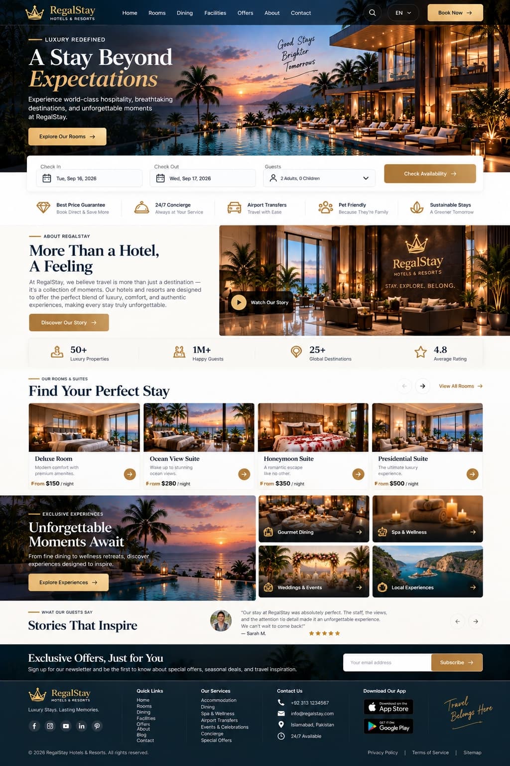 RegalStay Luxury Hotel Website gallery image 10